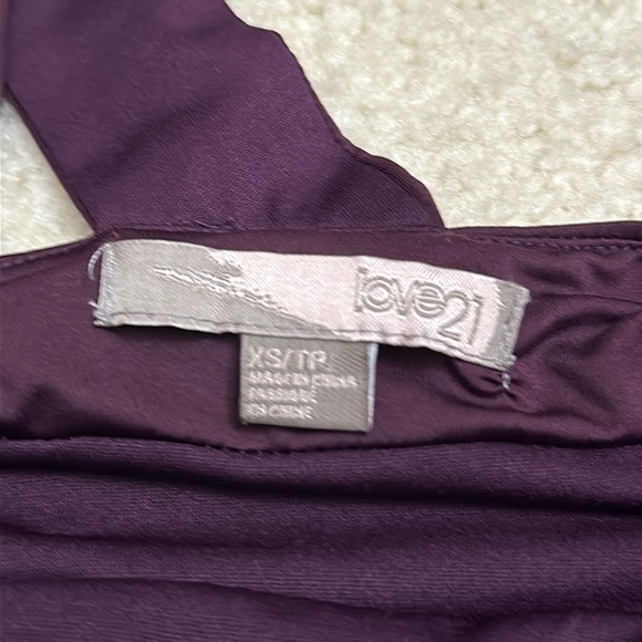 Forever 21 Dark Purple Stretchable One Shoulder Dress - Picture 10 of 10